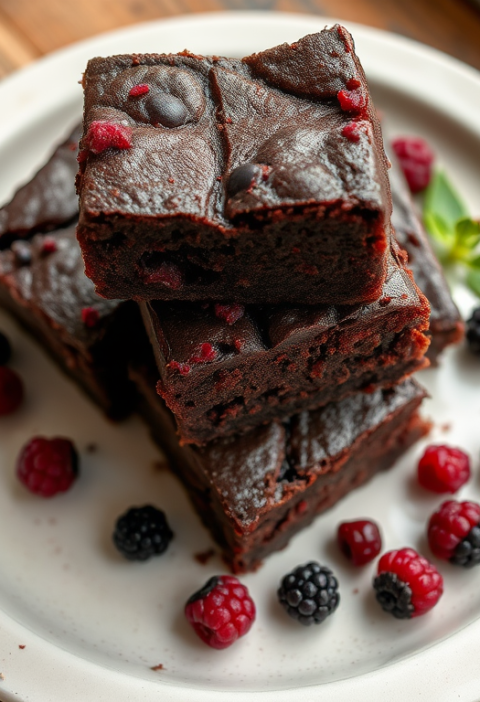 Bittersweet Blackberry Brownies — Gran Cooks