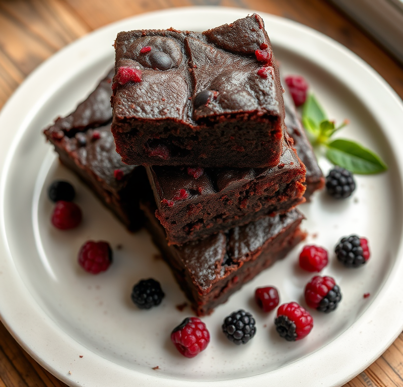 Bittersweet Blackberry Brownies — Gran Cooks