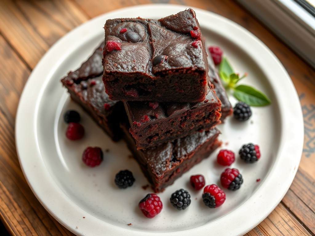 Bittersweet Blackberry Brownies — Gran Cooks