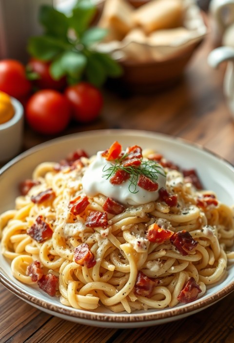 Creamy bacon pasta salad — Gran Cooks