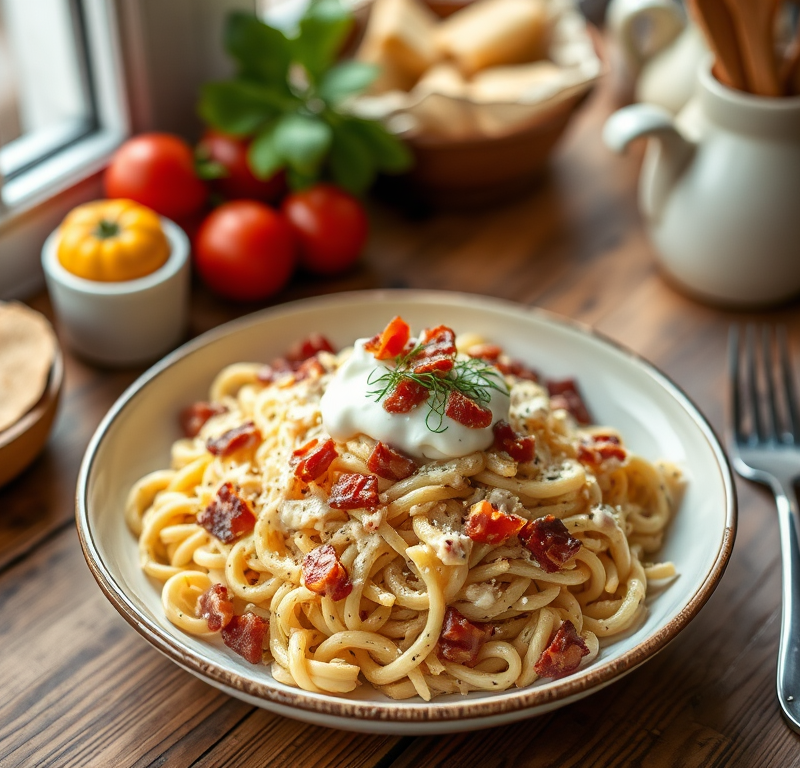 Creamy bacon pasta salad — Gran Cooks