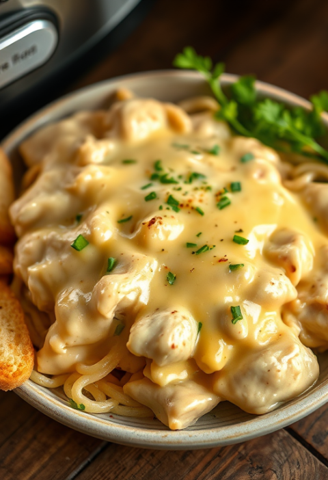 Easy Crockpot Cheesy Chicken — Gran Cooks