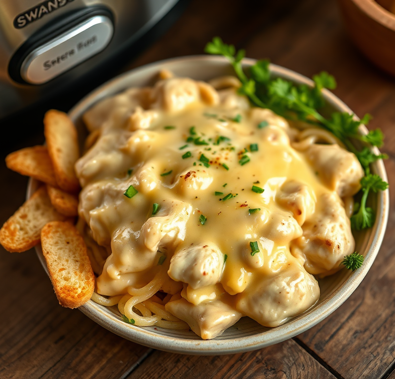 Easy Crockpot Cheesy Chicken — Gran Cooks