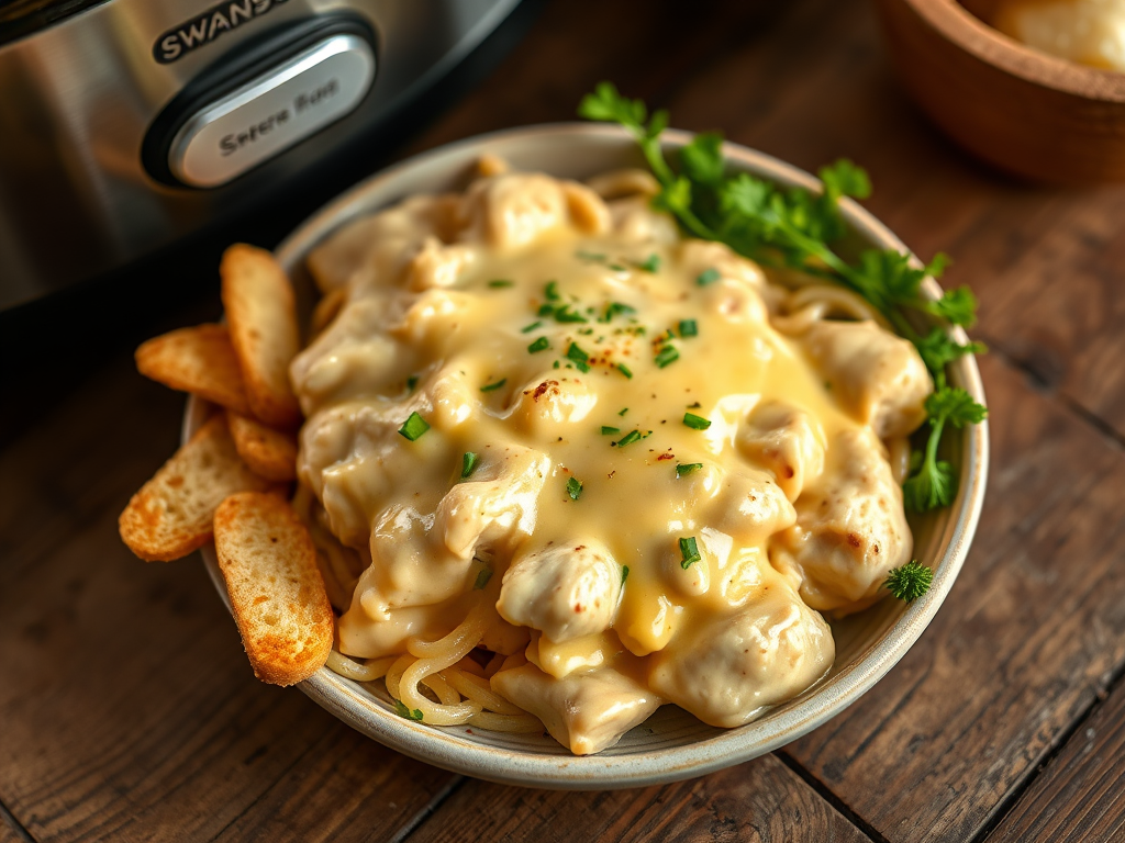 Easy Crockpot Cheesy Chicken — Gran Cooks