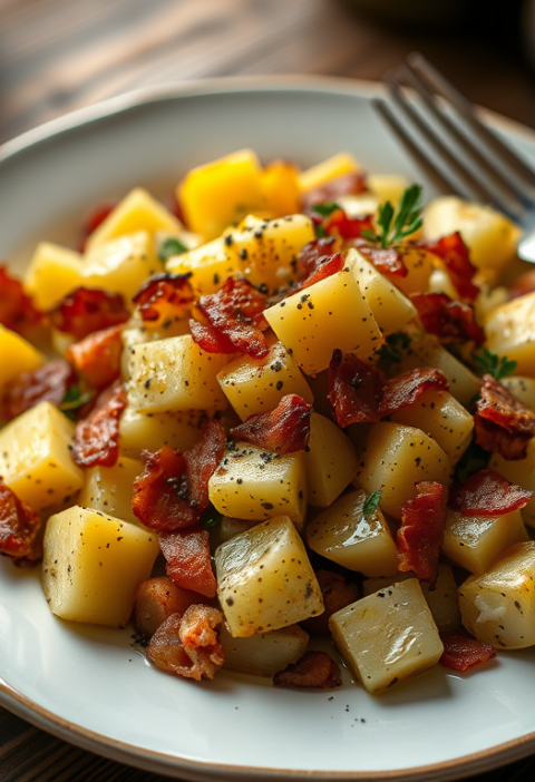 Easy Roasted Cheddar-Bacon Potato Salad — Gran Cooks