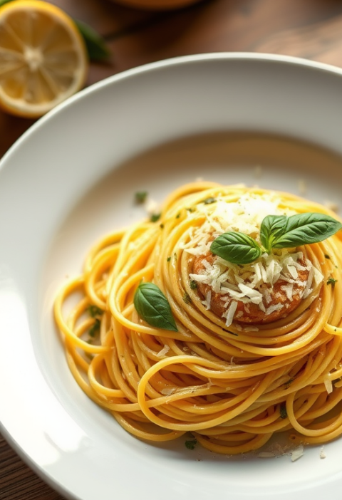 Lemon Basil Spaghetti — Gran Cooks