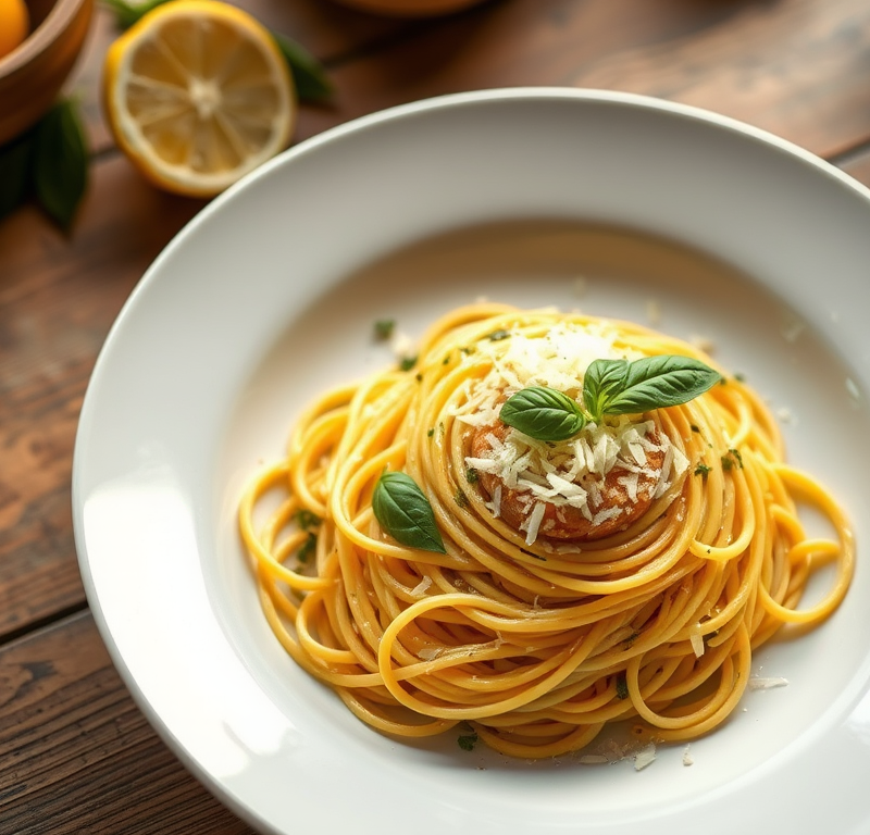 Lemon Basil Spaghetti — Gran Cooks