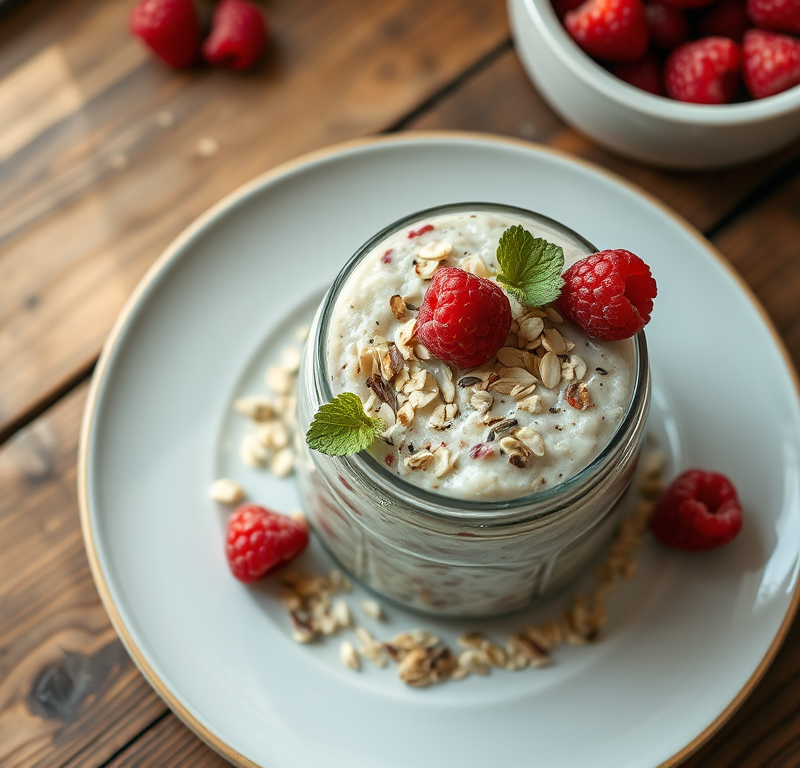 Raspberry Almond Overnight Oats — Gran Cooks