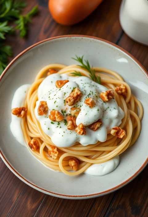 Ricotta-Walnut Sauce for Pasta (Lighter Version) — Gran Cooks