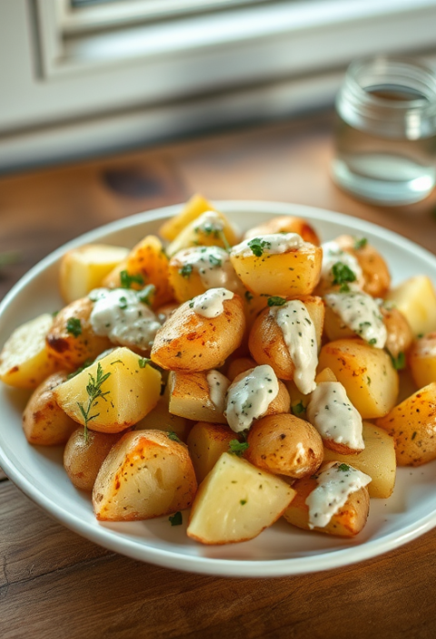 Roasted Potato Salad with Creamy Dijon Vinaigrette — Gran Cooks