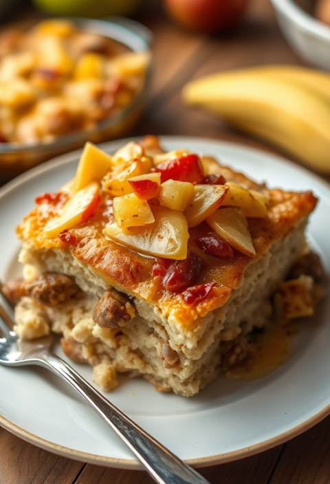 Sausage, Apple, and Cheddar Bread Pudding — Gran Cooks
