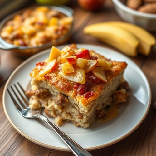 Sausage, Apple, and Cheddar Bread Pudding — Gran Cooks