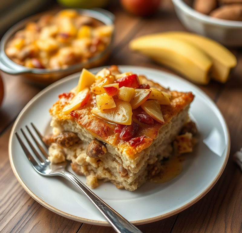 Sausage, Apple, and Cheddar Bread Pudding — Gran Cooks
