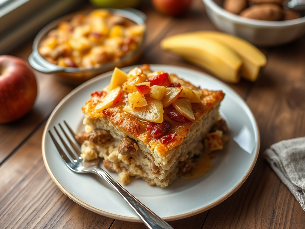 Sausage, Apple, and Cheddar Bread Pudding — Gran Cooks