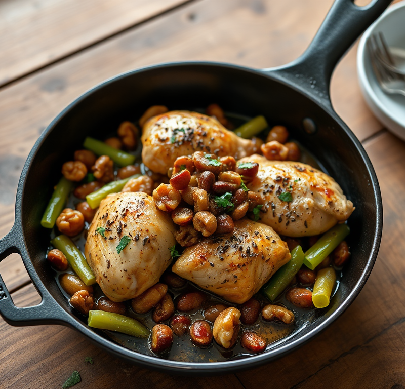 Skillet Chicken With Black Walnuts — Gran Cooks